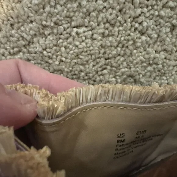 Sam Edelman Women's Georgia Slide Sandals Size 8 Raffia  Fringe & Woven - Picture 4 of 5